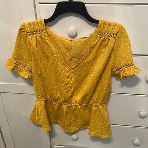 Yellow Polka Dotted Blouse